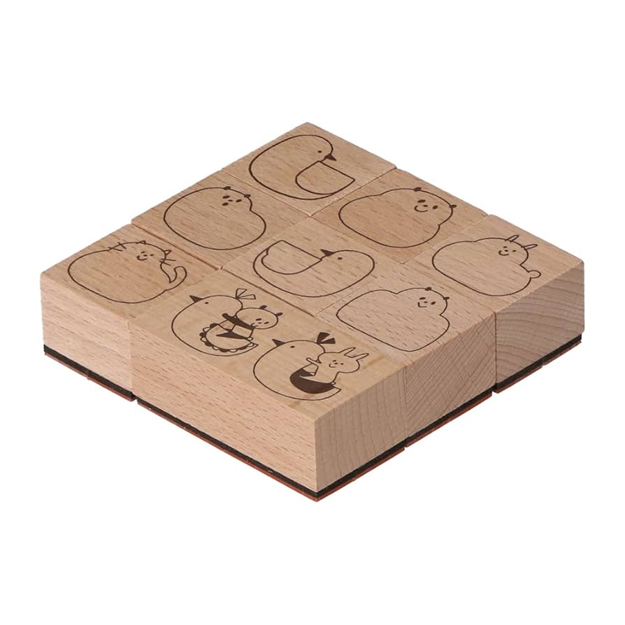 Amazon.co.jp: 木製スタンプセット mizutama マークス どうぶつ